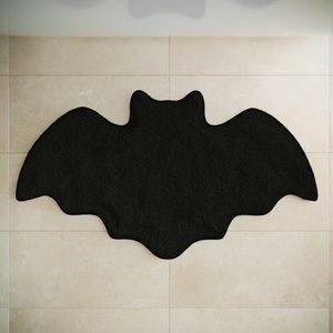Bat Rug Bathroom Mat Halloween Decor Witchy Dark Gothic Goth Style Wedne…